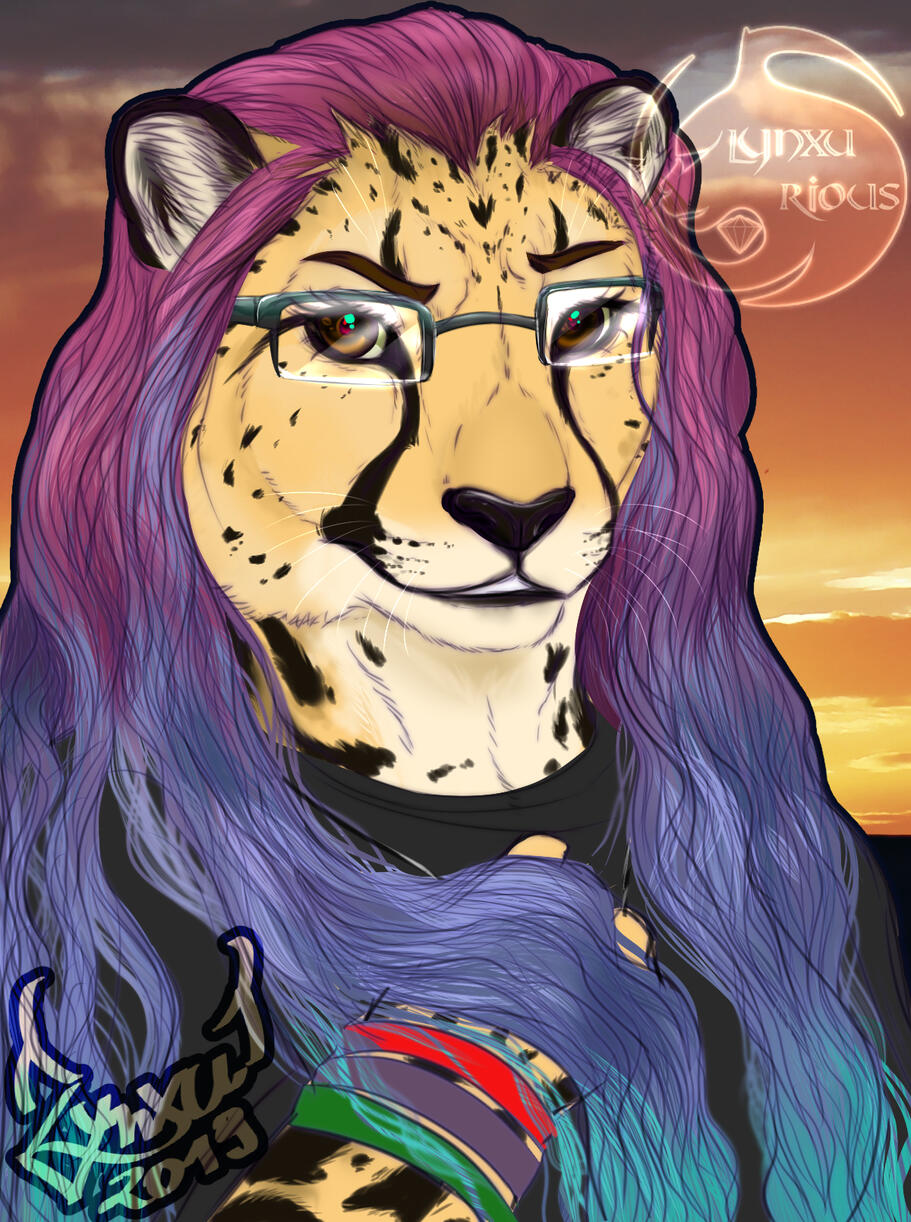 Art of Shetani with galaxy gradient dyed hair