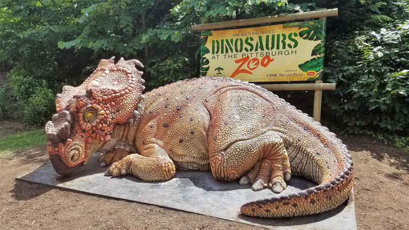 Statue of a triceratops