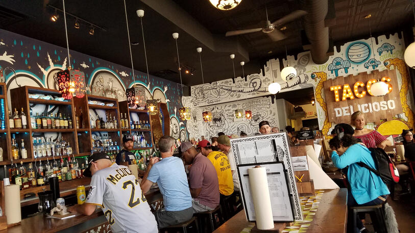Inside of Condado's Taco place Inside of Condado's Taco place