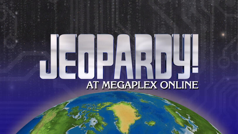 Jeopardy at Megaplex Online title card